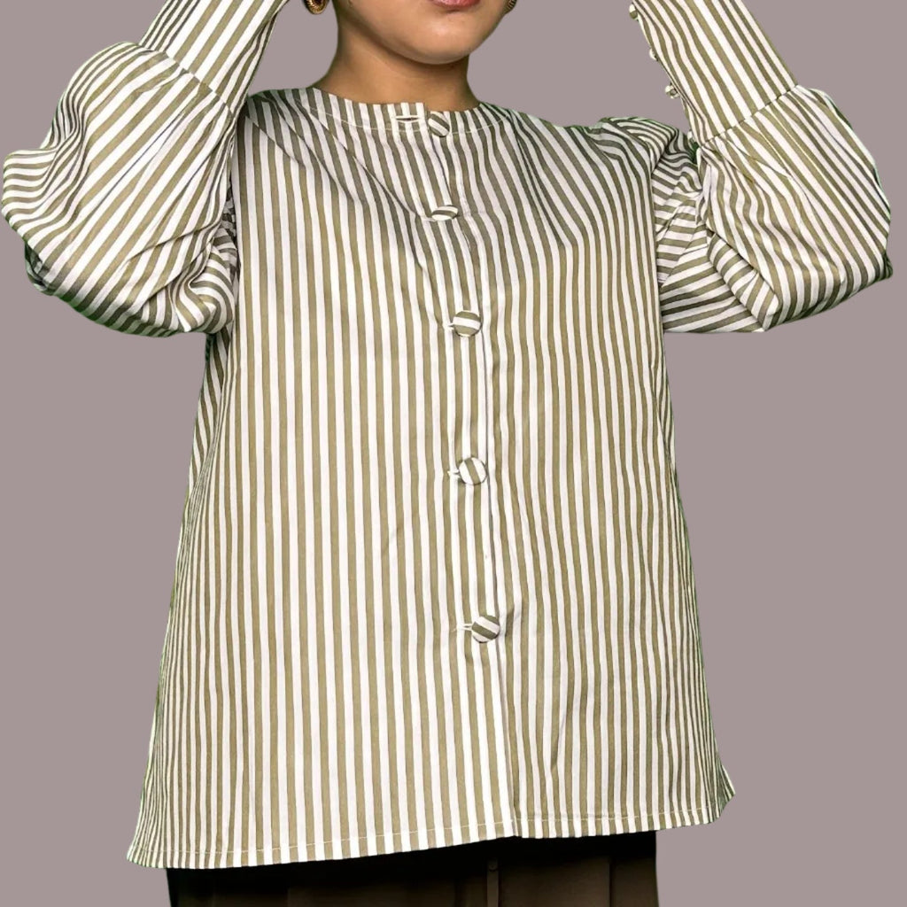 Olive Pinstripe ShirtShirts