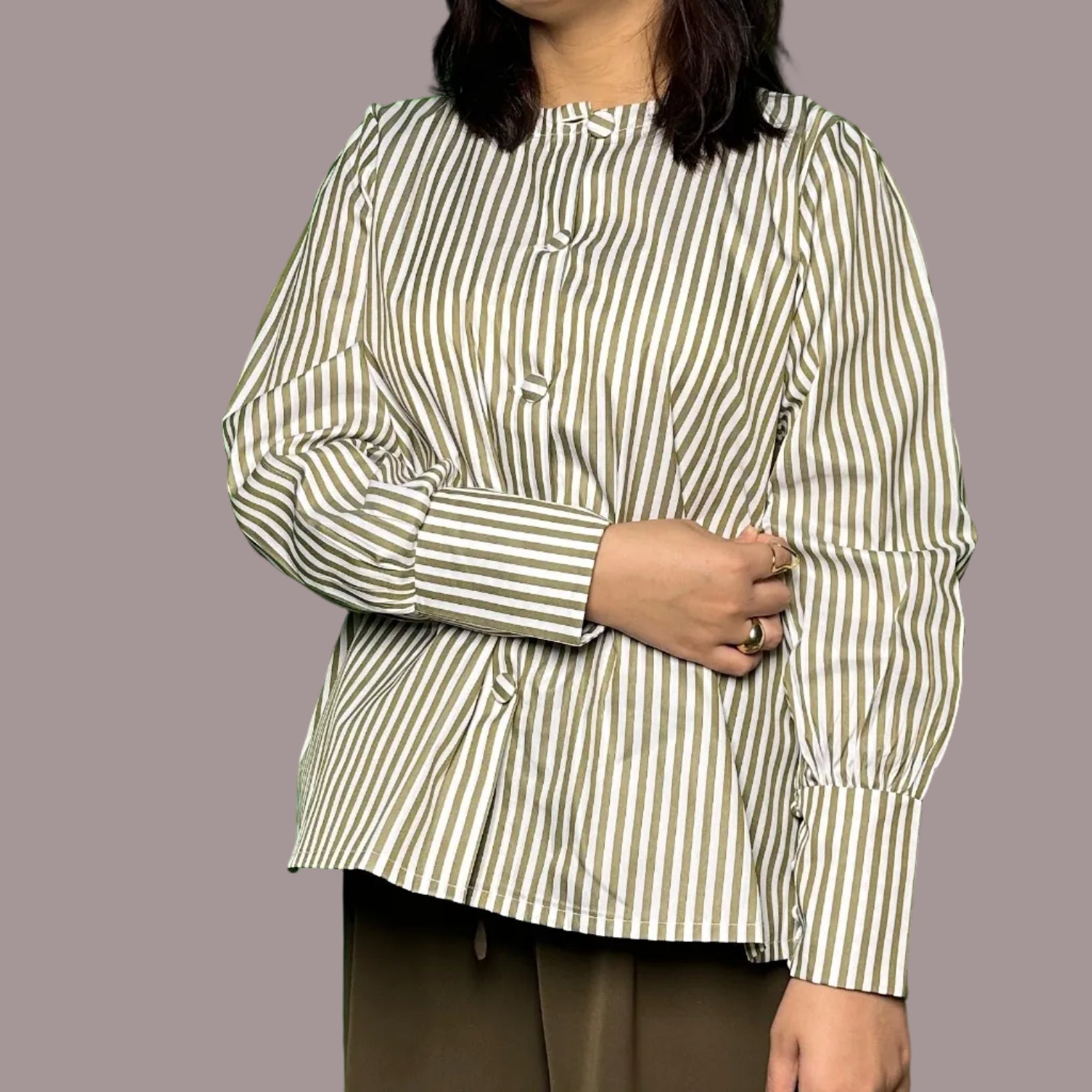 Olive Pinstripe ShirtShirts